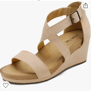 Nude Platform Wedge Sandals